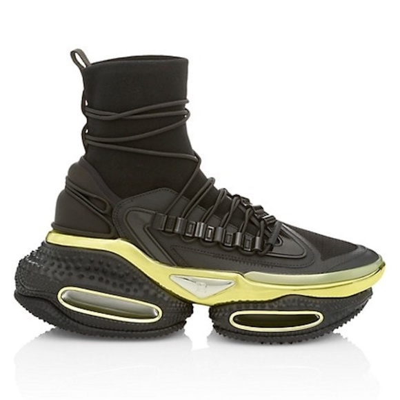 BALMAIN X MALUMA B BOLD RUNNER SNEAKERS SHOES RARE NEW SIZE 10 VM4VH265TKME - Picture 1 of 9